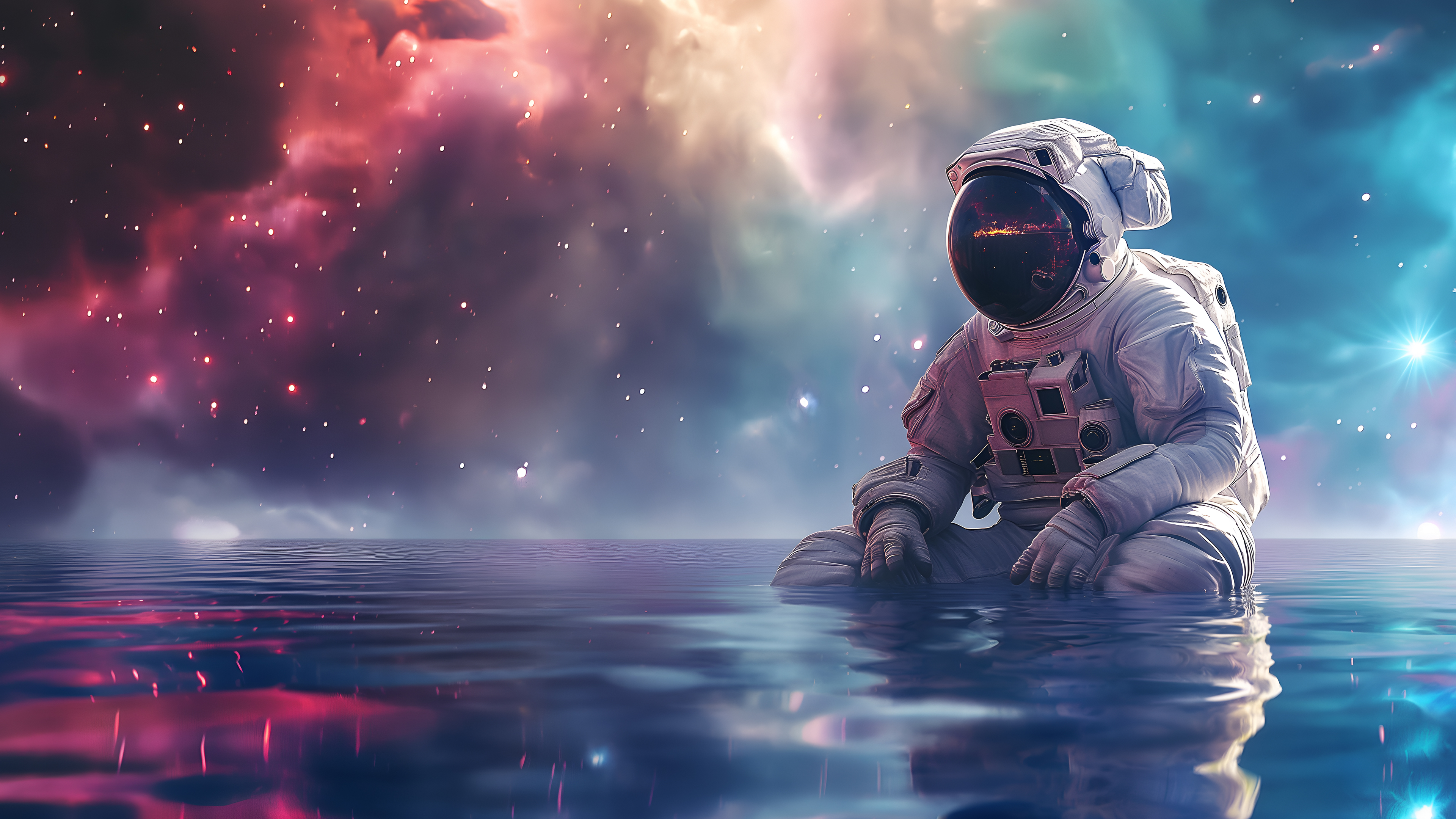 Astronaut in water